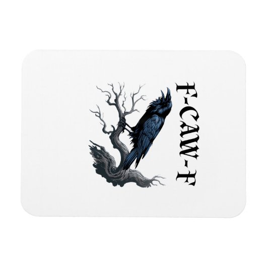 F-Caw-F Funny Bird Crow Magneet (Horizontaal)