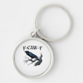 F-Caw-F Funny Bird Crow Sleutelhanger (Voorkant)