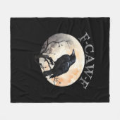F Caw F Funny Bird Moon Minimal Clean Style Fleece Deken (Voorkant (Horizontaal))
