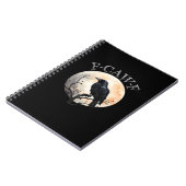 F Caw F Funny Bird Moon Minimal Clean Style Notitieboek (Linkerzijde)