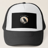 F Caw F Funny Bird Moon Minimal Clean Style Trucker Pet (Voorkant)