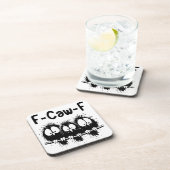 F-Caw-F Funny Bird Quote Gifts  Bier Onderzetter (Rechterzijde)