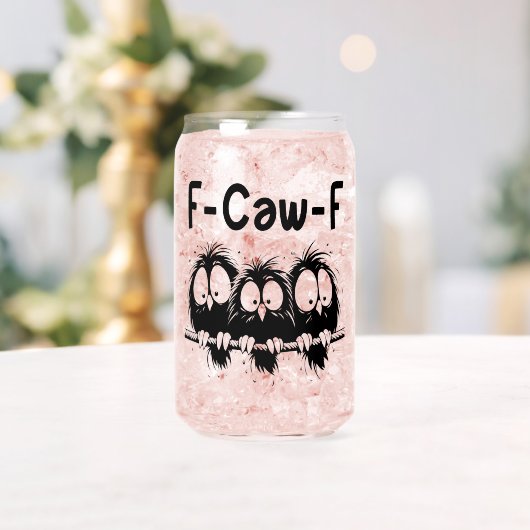 F-Caw-F Funny Bird Quote Gifts  Blikvorm Glas (Insitu (Huwelijk))