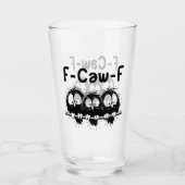 F-Caw-F Funny Bird Quote Gifts  Glas (Voorkant)