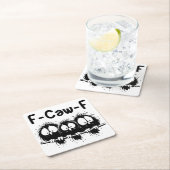 F-Caw-F Funny Bird Quote Gifts  Kartonnen Onderzetters (Insitu)