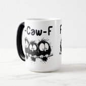 F-Caw-F Funny Bird Quote Gifts  Magische Mok (Voorkant links)