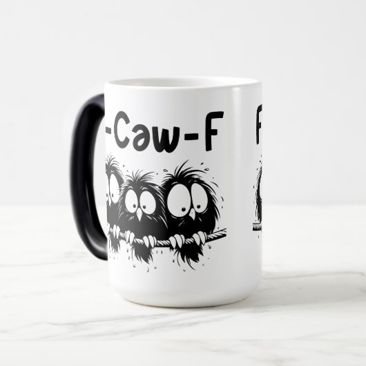 F-Caw-F Funny Bird Quote Gifts  Magische Mok (Voorkant links)