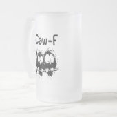 F-Caw-F Funny Bird Quote Gifts  Matglas Bierpul (Voorkant links)