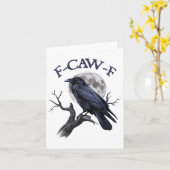 F-caw-f Funny Black Bird Black Crow Kaart (Gele Bloem)