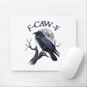 F-caw-f Funny Black Bird Black Crow Muismat (Met muis)