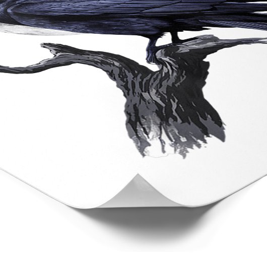 F-caw-f Funny Black Bird Black Crow Poster (Hoek)