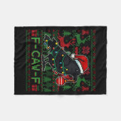 F-caw-f Funny Black Bird Humor Christmas Ugly Swea Fleece Deken (Voorkant (Horizontaal))