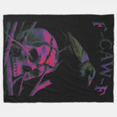 F-CAW-F Funny Black Crow Bird Fleece Deken (Voorkant (Horizontaal))