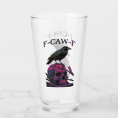 F-CAW-F Funny Black Crow Bird Glas (Achterkant)