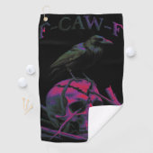 F-CAW-F Funny Black Crow Bird Golfhanddoek (Insitu)