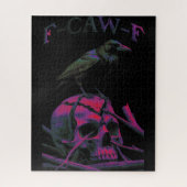 F-CAW-F Funny Black Crow Bird Legpuzzel (Verticaal)