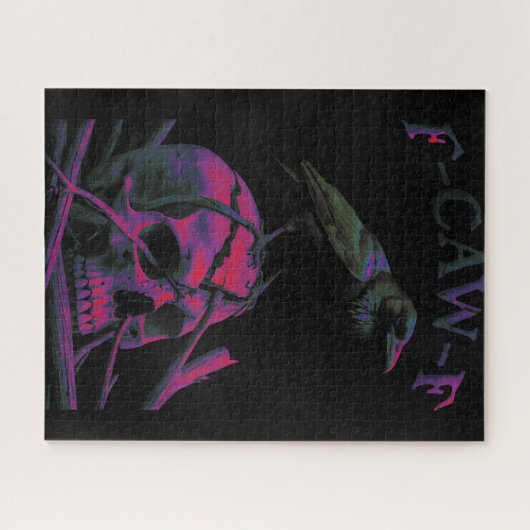 F-CAW-F Funny Black Crow Bird Legpuzzel (Horizontaal)