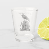 F-CAW-F Funny Black Crow Bird Shot Glas (Achterkant)