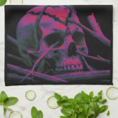 F-CAW-F Funny Black Crow Bird Theedoek (Gevouwen)