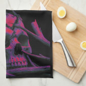 F-CAW-F Funny Black Crow Bird Theedoek (Quarter Fold)