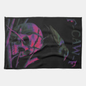 F-CAW-F Funny Black Crow Bird Theedoek (Horizontaal)