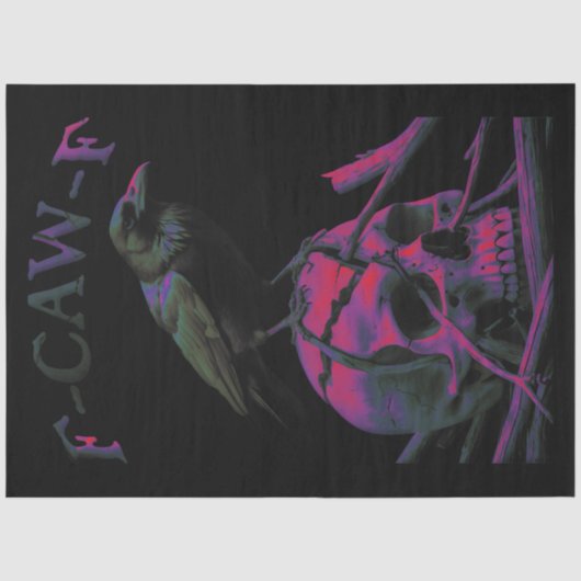F-CAW-F Funny Black Crow Bird Tissuepapier (Voorkant)