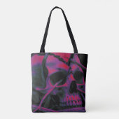 F-CAW-F Funny Black Crow Bird Tote Bag (Achterkant)