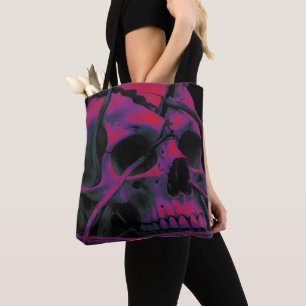 F-CAW-F Funny Black Crow Bird Tote Bag