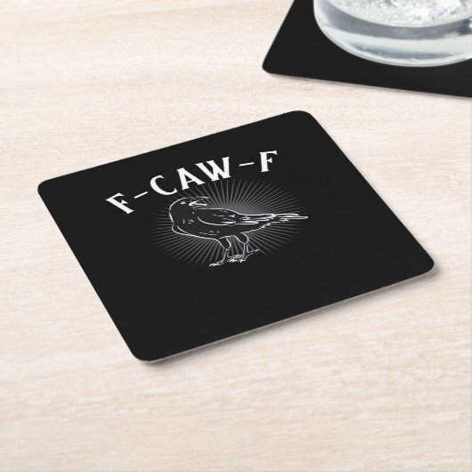 F-Caw-F Funny Casual Kartonnen Onderzetters (Schuin)