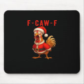 F-Caw-F Funny Chicken Christmas Essential Muismat (Voorkant)
