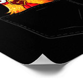 F-caw-f Funny Chicken Cket Humor Quote Rooster Mem Poster (Hoek)