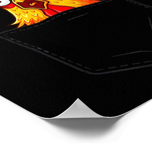 F-caw-f Funny Chicken Cket Humor Quote Rooster Mem Poster (Hoek)