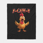 F Caw F Funny Chicken Classic Aesthetic Design Fleece Deken (Voorkant)