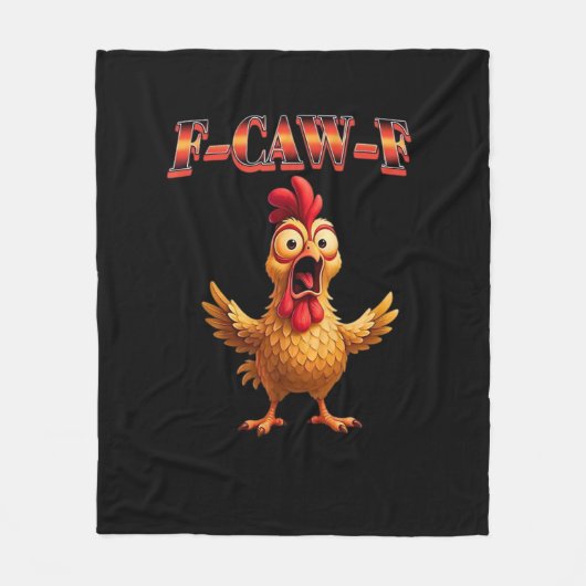 F Caw F Funny Chicken Classic Aesthetic Design Fleece Deken (Voorkant)
