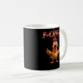 F Caw F Funny Chicken Classic Aesthetic Design Koffiemok (Voorkant rechts)