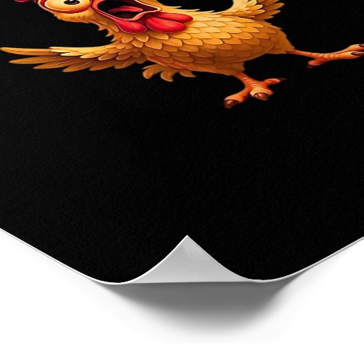 F Caw F Funny Chicken Classic Aesthetic Design Poster (Hoek)