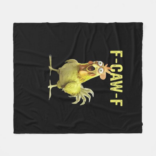 F-Caw-F Funny Chicken Classic Creative Casual Fleece Deken (Voorkant (Horizontaal))