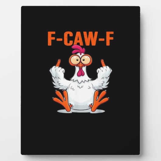 F-Caw-F Funny Chicken Classic Minimal Clean Fotoplaat (Voorkant)