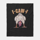 F Caw F Funny Chicken Classic Retro Cool Style Fleece Deken (Voorkant)