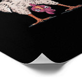 F Caw F Funny Chicken Classic Retro Cool Style Poster (Hoek)