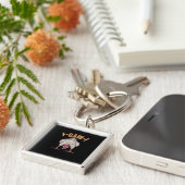 F Caw F Funny Chicken Classic Retro Cool Style Sleutelhanger (Zijkant)