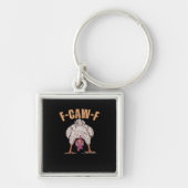 F Caw F Funny Chicken Classic Retro Cool Style Sleutelhanger (Voorkant)