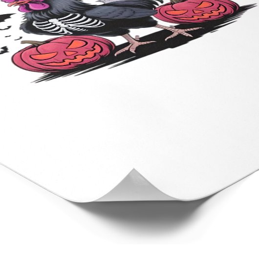 F-Caw-F Funny Chicken Classic Retro Graphic Poster (Hoek)