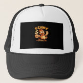 F-Caw-F Funny Chicken Classic Retro Graphic Trucker Pet (Voorkant)