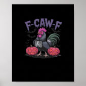 F Caw F Funny Chicken Classic Simple Clean Style Poster (Voorkant)