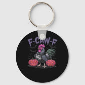 F Caw F Funny Chicken Classic Simple Clean Style Sleutelhanger (Voorkant)