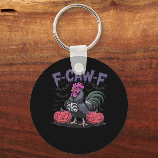 F Caw F Funny Chicken Classic Simple Clean Style Sleutelhanger (Voorkant)