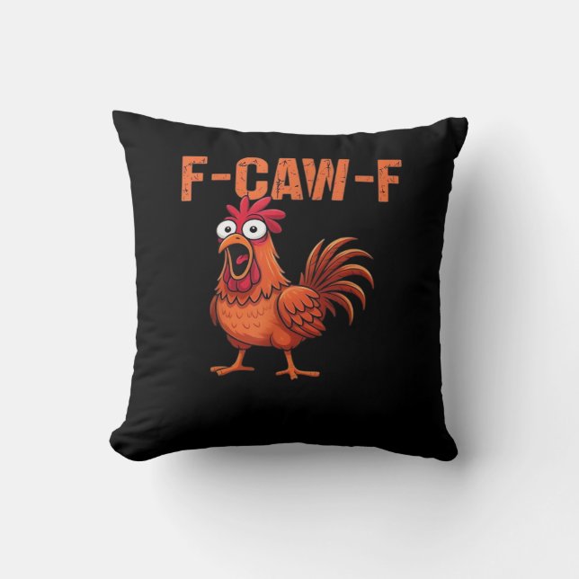 F Caw F Funny Chicken Classic Trendy Modern Style Kussen (Voorkant)