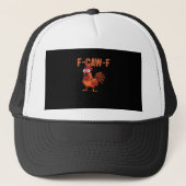 F Caw F Funny Chicken Classic Trendy Modern Style Trucker Pet (Voorkant)