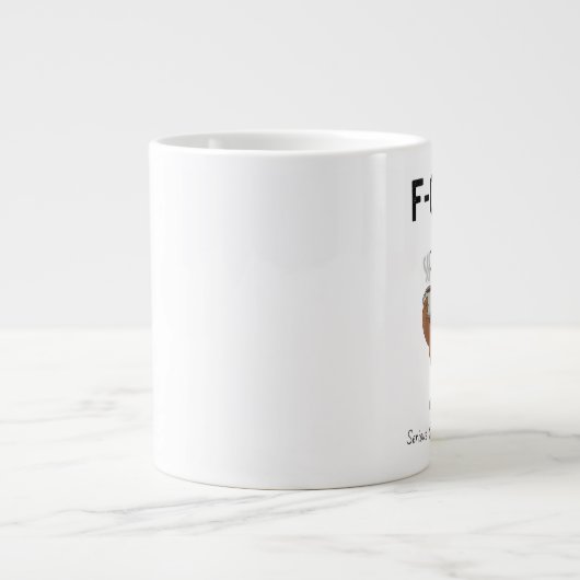 F-Caw-F Funny Chicken Coffee Mug | Hilarious Roost Grote Koffiekop (Voorkant)